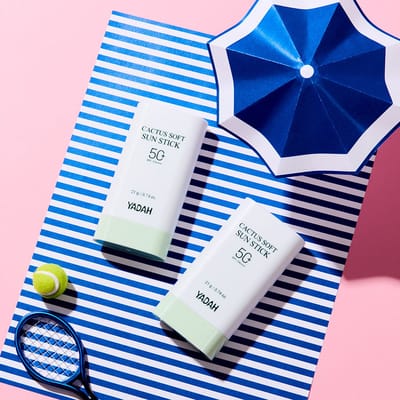 YADAH Cactus Soft Sun Stick Gezicht en Hals - Korean Zonnebrand Stick SPF 50+ - PA ++++ - Voor Gevoelige Huid - Matte Finish - 2 x 21g