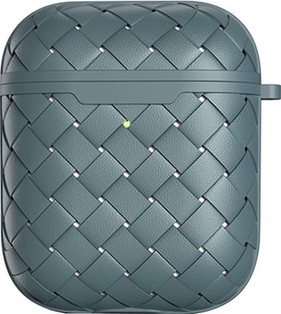 AirPods hoesjes van By Qubix - AirPods 1/2 hoesje PU Wave Series - soft case - grijs Airpods Case Hoesje voor Airpods Airpods 1 Airpods 2 Hoes