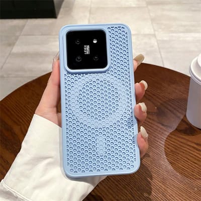 Luxe Warmteafvoer Voor Magsafe Magnetische Hoes Voor Xiaomi 15 14 Pro 13 Redmi K70 K60 Ultra Ademend Koelend Mesh Hard Cover For Redmi K70 Pro