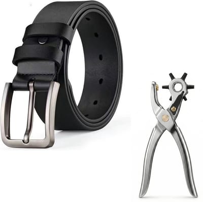 Sorprese Riem Heren - Zwart - 90 cm - Broekriem - Inclusief Gaatjestang - Verstelbaar & Inkortbaar