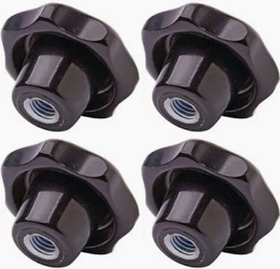 M6 Sterknop rond 32 mm met messing draadbus - per 4 stuks - Stergreep - inwendig draad