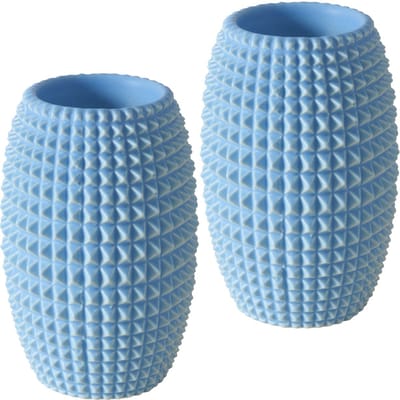 Theelicht houder keramiek Boltze lichtblauw 11 cm