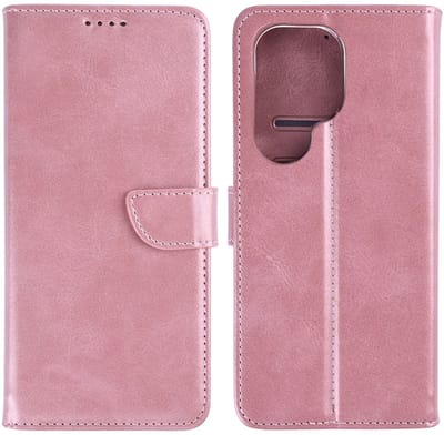 Rixus Bookcase For Samsung Galaxy S26 Ultra Pink