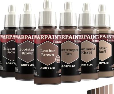 The Army Painter, Warpaints Fanatic Flexible Triad: Browns, 6 x 18 ml Acrylverf, Miniatuur Hobby Schilderen, Kwaliteitsverf voor Miniatuur Wargaming