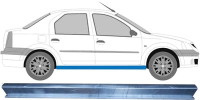 Reparatie dorpel voor Dacia Logan 2004-2009 / Links = Rechts (symmetrisch)