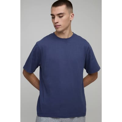 Basic Regular Fit T-shirt Met Ronde Hals | Indigo | Size XS