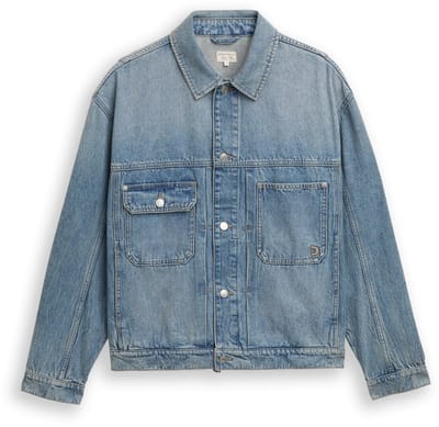 Tom Tailor Denim - Relaxed fit spijkerjasje met steekzakken - Maat L - Tinted Blue Denim