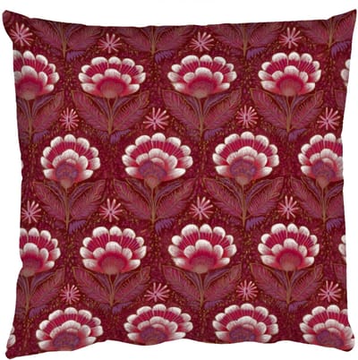 Sierkussens - Kussentjes Woonkamer - 50x50 cm - Bloemen - Waaier - Paars