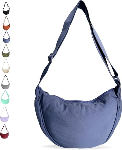 Dames nylon crescent bag - verstelbare schoudertas, praktische crossbody tas en trendy dumpling wallet voor dagelijks gebruik