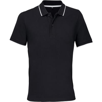 SOLS Volwassen Unisex Palermo Poloshirt (Zwart, Wit)