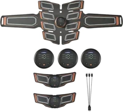 Livano Oplaadbare Buikspiertrainer - Ems Trainer - Elektrisch - Ems - Spierstimulator - Sixpack Trainer - Afvallen - Oranje