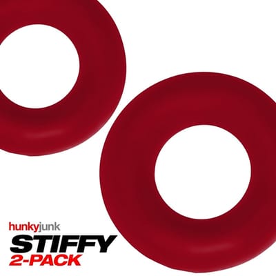 Hünkyjunk - Stiffy - Cockring - 2 stuks - Cherry Ice