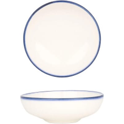 Rinart Serveerschaal - Blue Edge - Porselein - 10 cm (100cc) - set van 2