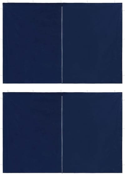 Partytent Zijpanelen - Tentwanden Luifel - Buitenfeest Bescherming - Met Transparante Ramen - 2 Stuks - Blauw