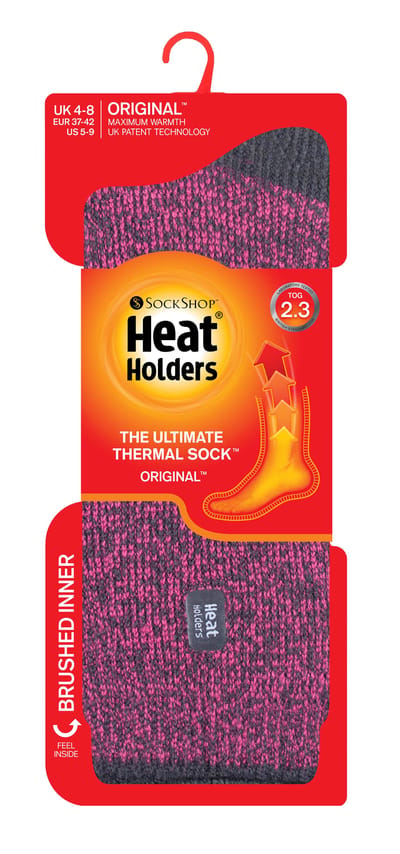 Heat Holders - Dames 2.3 tog thermo wintersokken - Primrose Raspberry