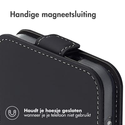 Accezz Hoesje - Geschikt voor Samsung Galaxy S25 - Flipcase - Zwart