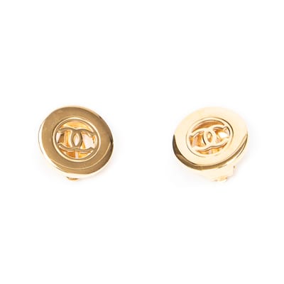 CC Round Clip On Earrings  Oorbellen