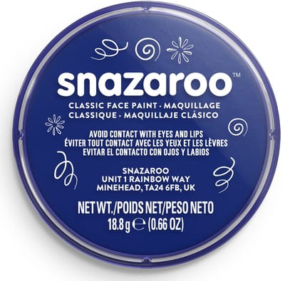 Snazaroo 1118333 - Dark Blue - 18ml Aqua Schmink & Kinderschmink voor Kinderen en Volwassenen