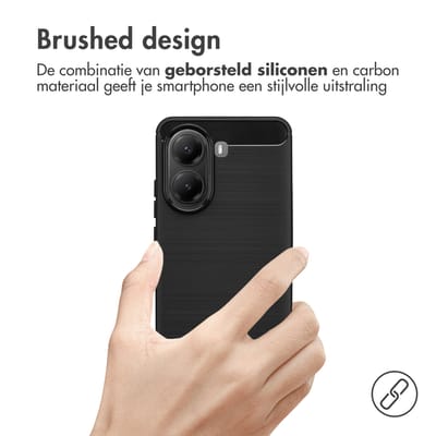 imoshion Hoesje - Geschikt voor Xiaomi Poco X7 Pro - Brushed Backcover - Zwart