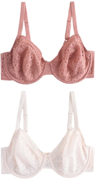Next - Dames - Set van 2 DD+ minimizer beha's zonder vulling met volledige cups - Crème