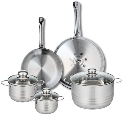 Set van 2 Bakpannen 24 en 28 cm en 3 Kookpotten 12, 14 en 20 cm Elo Profi Brillant