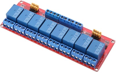 Allecto - 8-kanaals Optocoupler Relaismodulekaart - Patch-fotokoppelingsisolatie - Fouttolerant ontwerp - Groen/rood - Jumperinstelling voor active...