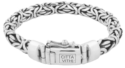 Jonline Citta Vithi Zilveren Ambachtelijke Buddha Armband model 4 maat XS