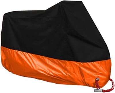 E-shop4u® - Motorhoes - Scooterhoes - Beschermhoes - Motorfiets hoes Waterdicht Buiten - Motor Hoes - Motorhoes Waterdicht - Fietshoes - 2 Fietsen- UV-Bescherming - - Maat XL - Oranje