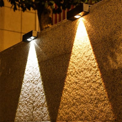 1 stks LED Solar Tuinverlichting Super Heldere Waterdichte Zonne-energie Lampen Balkon Trappen Straatverlichting Outdoor Led-verlichting warme witte kleur