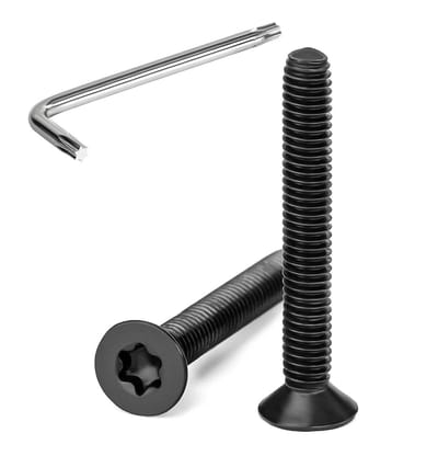 Countersunk kop schroeven M4 x 30 mm - zwart, roestvrij staal - Torx met T20 sleutels - hoge sterkte - ShopVlot