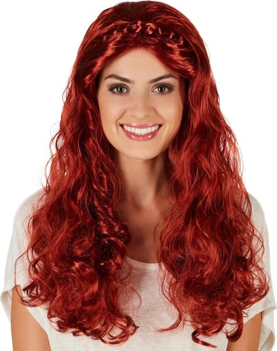 dressforfun - Vrouwenpruik koningin Renaissance - verkleedkleding kostuum halloween verkleden feestkleding carnavalskleding carnaval feestkledij partykleding - 301124