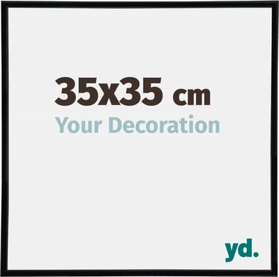 Your Decoration - Fotolijst 35x35 cm - Kunststof - Zwart Hoogglans - Annecy