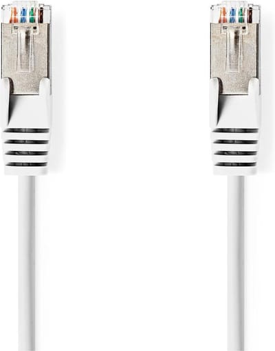 Nedis CAT6a-Kabel | SF/UTP | RJ45 Male | RJ45 Male | 5.00 m | Rond | PVC | Wit | Label