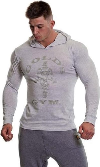 Muscle Joe Long Sleeve T-Shirt - White Marl - M