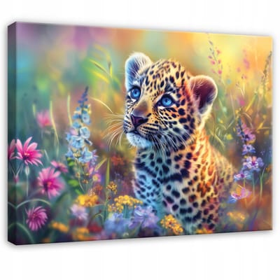 WALLARENA - Schilderij op canvas - 100x70 cm - dieren in de kinderkamer - Geschikt voor kinderkamer