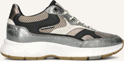 Floris Van Bommel Sfw-10133 Daysi Sneakers - Leer - Dames - Zilverkleurig - Maat 39