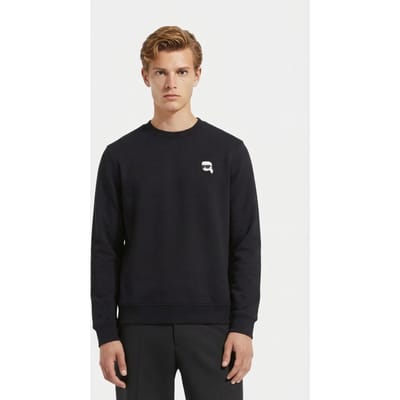 Karl Lagerfeld Midnight Blue Sweat Crewneck Maat: S | Sweaters Outlet | Heren | Zwart