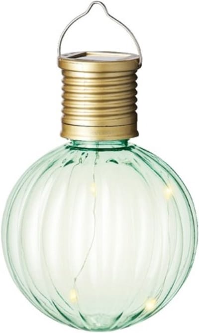 Lumineo Solar lampion voor buiten - LED - groen - 11 cm - buitenverlichting