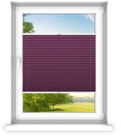 time4blinds - Plisségordijn zonder boren op maat gemaakt - Vouwgordijn - Plisségordijn privacy en zonwering - Eenvoudige installatie - Kant-en-klaar plisségordijn - 30x60 cm - Pruim
