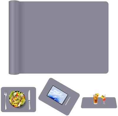 Siliconen Bakmat 60 x 40 cm, Antislip Deegmat Geschikt voor Deegrollen, Pizza, Taart, Gebak Bakken, Knutselen, Sieraden Gieten, Schilderen, Bureaubladbescherming(Donkergrijs)