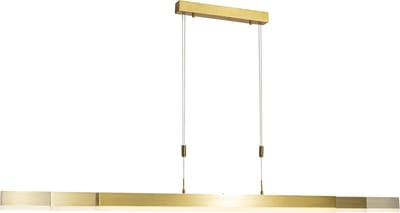 QAZQA lamba - Moderne LED Hanglamp voor boven de eettafel | in eetkamer - 1 lichts - L 200 cm - Goud - Woonkamer | Slaapkamer | Keuken