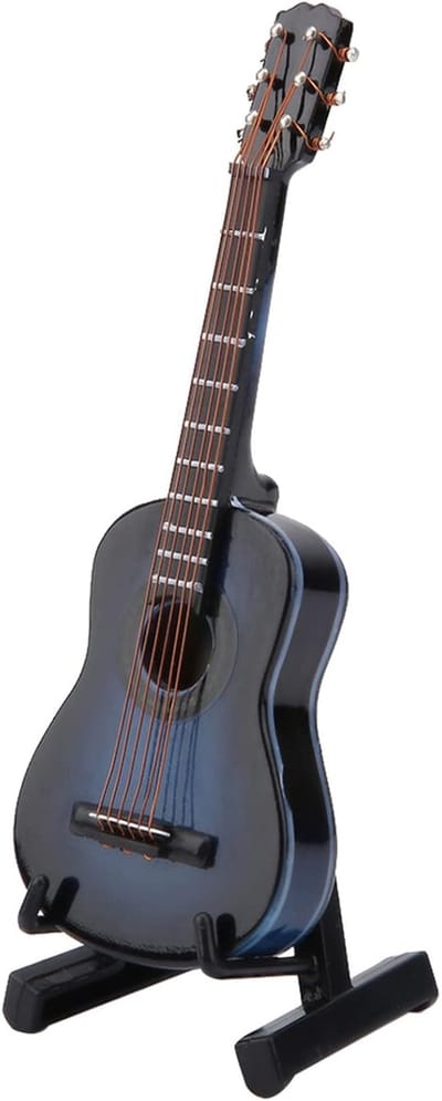 Decoratief Miniatuur Houten Gitaar Model - Muziek Cadeau & Desktop Ornament
