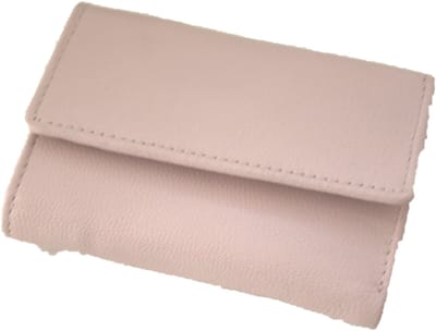 Leren dubbelzijdig portemonneetje / kleine Tri-fold portemonnee / kinderbeursje in rood, paars, roze, groen, navy, blauw, zwart leer / 137