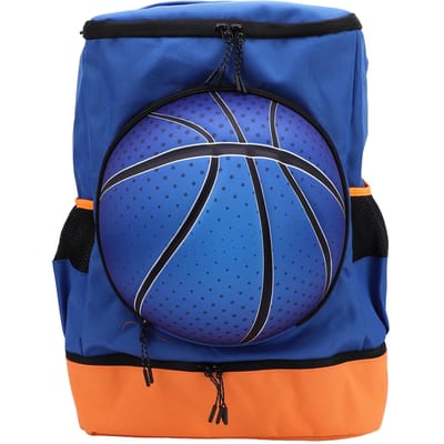 Sac à dos de basket-ball avec compartiment à chaussures Tissu Oxford Respirant Sac à dos de football Sac de sport pour Volleyball extérieur black