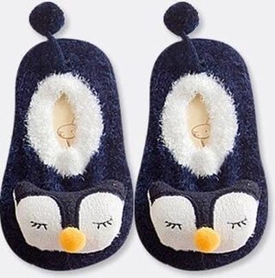 Antislip Sloffen - Sokken - Pinguin - 4-12 maanden