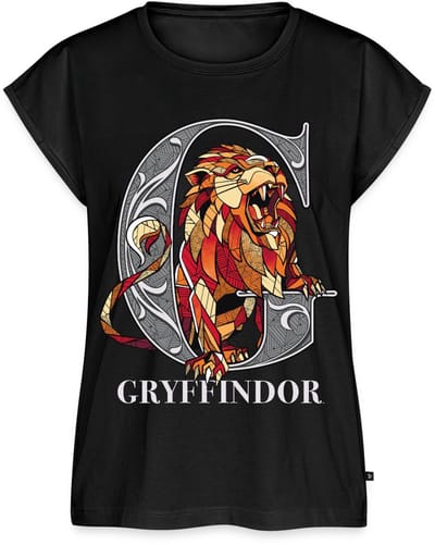 Harry Potter Gryffindor Coat of Arms Monochrome Vrouwen Premium Bio Top