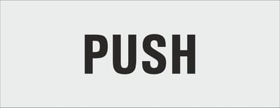 push deurbordje - deur - tekstbordje - zelfklevend - geanodiseerd aluminium - 130 x 50 mm. - dikte 0,5 mm. - 5 jaar garantie!