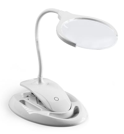 Horlogemakersloep met LED-lamp, 6 LED's, dimbaar, 6000K sieradenloep