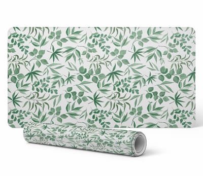 Antislip bureauonderlegger met bladmotief, 90x45 cm