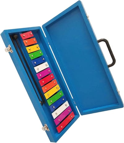 Klokkenspel Percussie - Muziek Instrument - Muziek Maken - Aluminium Plaat - 15 Tonen - Gekleurd